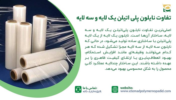 تفاوت نایلون پلی اتیلن یک لایه و سه لایه